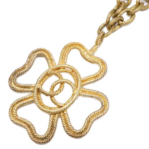 CHANEL Jewelry - CHANEL Vintage Gold Logo Necklace